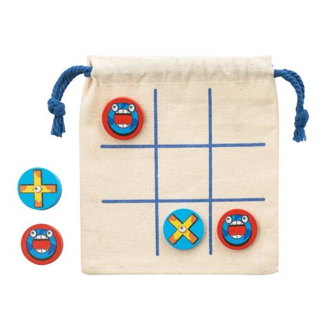 CROSSES. Klassisches 3-Gewinnt-Spiel aus Sperrholz, bestehend aus 10 Teilen Beige | ohne Werbeanbringung