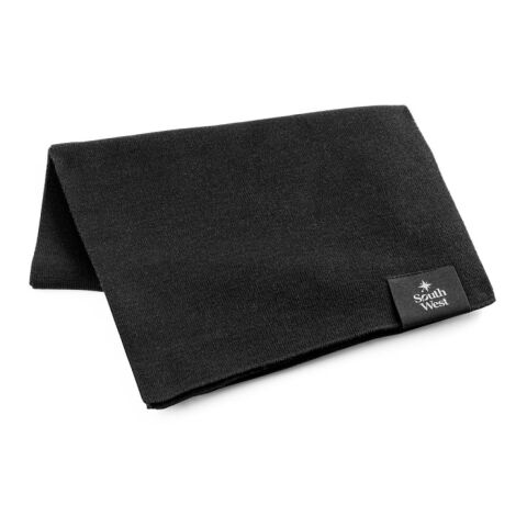 SERENITY. Schal aus recyceltem Polyester (100 % rPET) mit Aufnäher zur individuellen Veredelung Schwarz | ohne Werbeanbringung | Nicht verfügbar | Nicht verfügbar | Nicht verfügbar