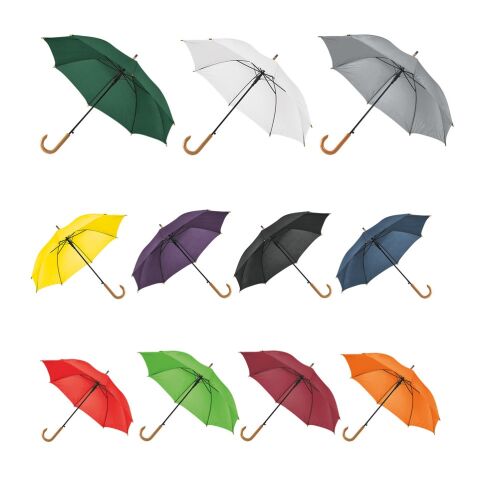 PATTI. Regenschirm aus 190T-Polyester mit automatischer Öffnung Weiß | ohne Werbeanbringung