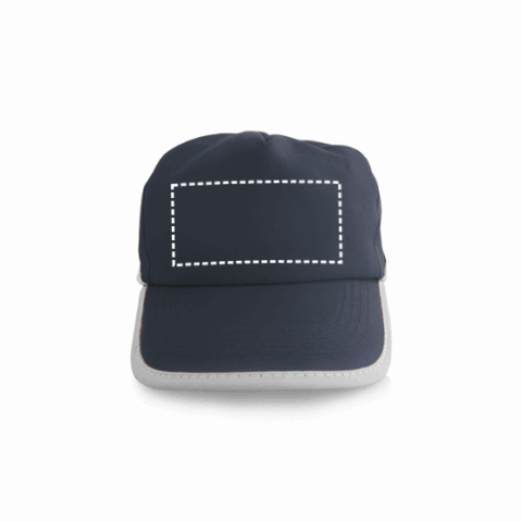 JONES. Kappe aus Polyester (160 g/m²) mit Reflektorelementen Blau | ohne Werbeanbringung | Nicht verfügbar | Nicht verfügbar | Nicht verfügbar