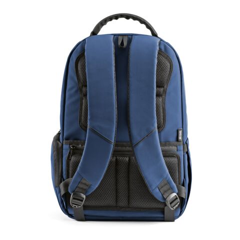 Chicago Rucksack 20L aus recy. PET. Geeignet für Laptops bis 17". Marineblau