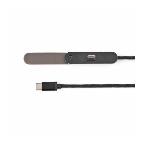 Edison Ladekabel recy. PVC, 1 m, USB-C, 60 W, Smartphone-Ständer Schwarz