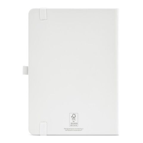 Dumas A5 Notizbuch aus recy.PU.Hardcover.70g/m². 160 Seiten, FSC®-zertifiziert Weiß