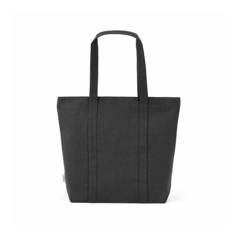 Illimani Einkaufstasche aus recy. Baumwolle, 360g/m², 65cm Henkel Schwarz