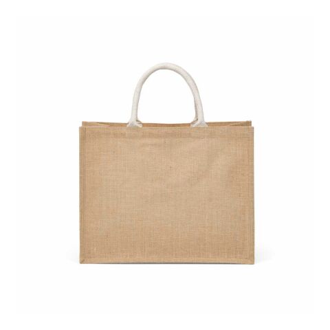 Toubkal Einkaufstasche aus Jute und recy. Baumwolle, 40cm Henkel Natur