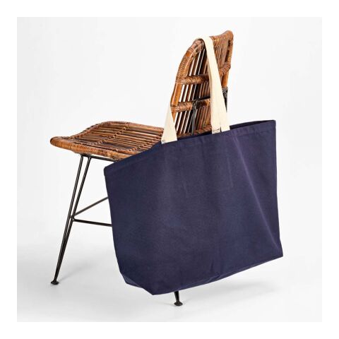 Olympus Einkaufstasche aus recy. Baumwolle, 400g/m², 26cm Henkel Marineblau