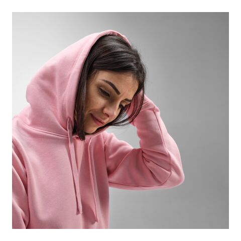 Bondi Damen Kapuzenpullover. Bio-Baumwolle und rPET. 300g/m² Rosa | S | ohne Werbeanbringung | Nicht verfügbar | Nicht verfügbar | Nicht verfügbar