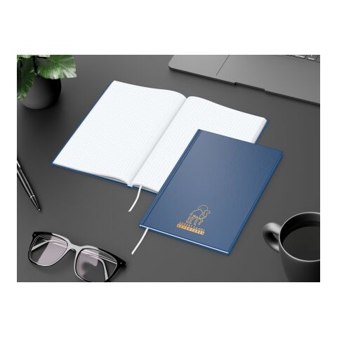Notizbuch Memo-Book Umfang klein Hardcover matt-farbig Dunkelblau | ohne Werbeanbringung | Punktraster