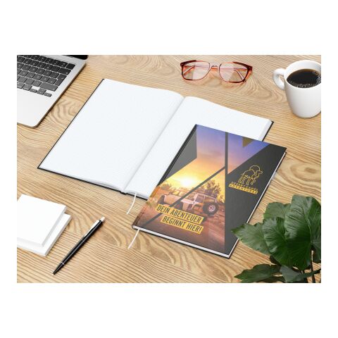 Notizbuch Note-Book Ecken spitz Hardcover individuell bedruckt DIN A4 | ohne Werbeanbringung | matt | Punktraster