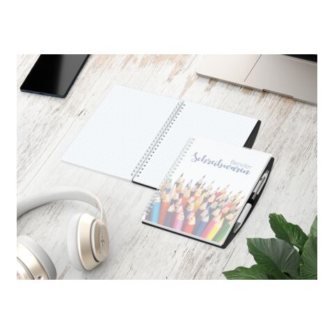 Notizbuch Spiralbindung Pen-Book Stiftschlaufe Titel individuell bedruckt DIN A5 | ohne Werbeanbringung | Punktraster