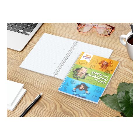 Spiralblock Collegeblock Wire-O Seiten kariert Deckblatt individuell 4C-Quality | 50.0