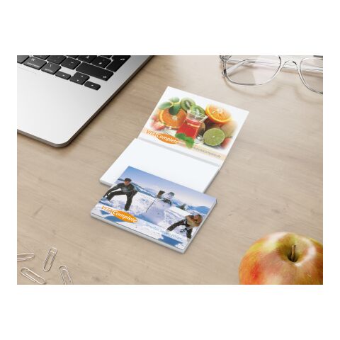 Haftnotizblock Cover Karton Format mittel Karton-Umschlag 100 × 72 mm | Nicht verfügbar | ohne Werbeanbringung | ohne Werbeanbringung | 100 × 72&nbsp;mm / weiß | glänzend