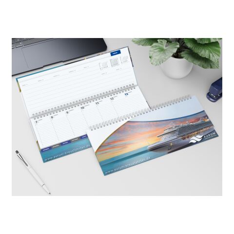 Tisch-Querkalender Master Monatsregister 1 Woche = 2 Seiten 8–21 Uhr 310 × 135 mm | ohne Werbeanbringung | Nicht verfügbar | Nicht verfügbar | Papier-Hardcover matt