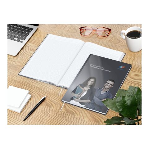 Notizbuch Note-Book Ecken spitz Hardcover individuell bedruckt DIN A4 | ohne Werbeanbringung | glänzend | Winkelkaro