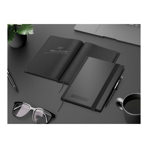 Notizbuch Hardcover Night-Book Seiten schwarz A5 Schwarz | DIN A5 | ohne Werbeanbringung | Blindprägung inkl.
