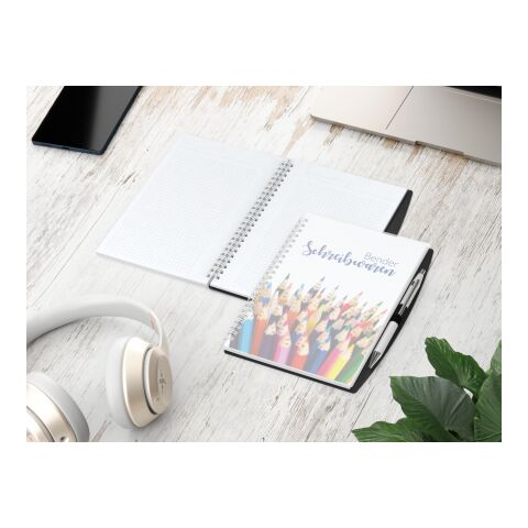 Notizbuch Spiralbindung Pen-Book Stiftschlaufe Titel individuell bedruckt DIN A5 | ohne Werbeanbringung | Winkelkaro