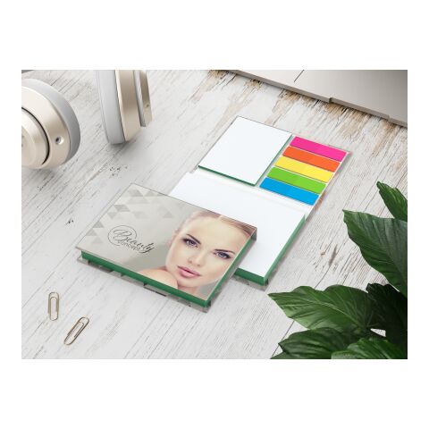 Haftnotiz-Set Prag 100/25 Haftzettel weiß Farbschnitt Grün | 105 × 78 mm | ohne Werbeanbringung | glänzend