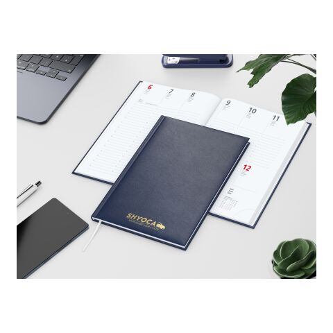 Wochenkalender Prestige A5 Kunstleder-Hardcover robust marineblau | Goldprägung inkl.