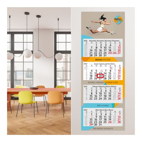4-Monatskalender Mehrblock Profil 4 Schrift modern Hellgrau | 330 × 900 mm | ohne Werbeanbringung | Nicht verfügbar | Nicht verfügbar | Nicht verfügbar