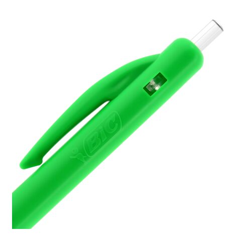 BIC® M10® Clic Druckkugelschreiber Apfelgrün | 1-farbiger Siebdruck | Schaft-rechts vom Clip | 8.00 mm x 42.00 mm