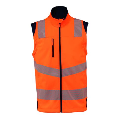 Softshell-Sicherheitsjacke mit abnehmbaren Ärmeln, 300 g/m² orange-marineblau | 2XL | Nicht verfügbar | Nicht verfügbar