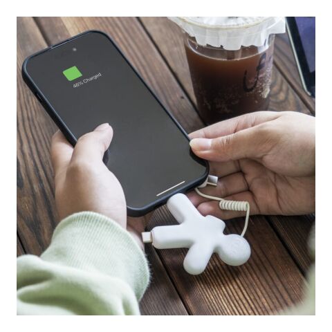 2064 | Xoopar Buddy Eco GRS Charging Cable Weiss | ohne Werbeanbringung | Nicht verfügbar | Nicht verfügbar | Nicht verfügbar