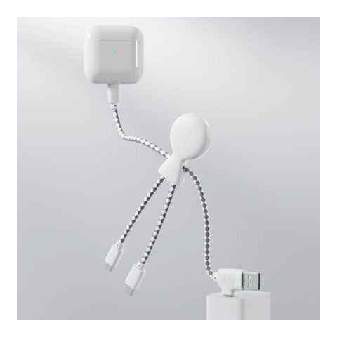 2081 | Xoopar Mr. Bio Charging cable Weiss | 1-farbiger Tampondruck | Seite 1 | Ø 23 mm | Nicht verfügbar