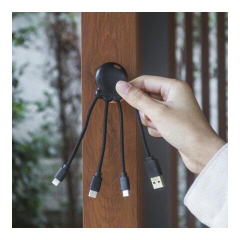 2087 | Xoopar Octopus Charging cable Schwarz | ohne Werbeanbringung | Nicht verfügbar | Nicht verfügbar | Nicht verfügbar