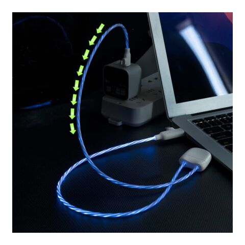 Xoopar GRS lighting ICE-C cable Blau Weiss | 1-farbiger Tampondruck | Seite 1 | 20 mm x 19 mm | Nicht verfügbar
