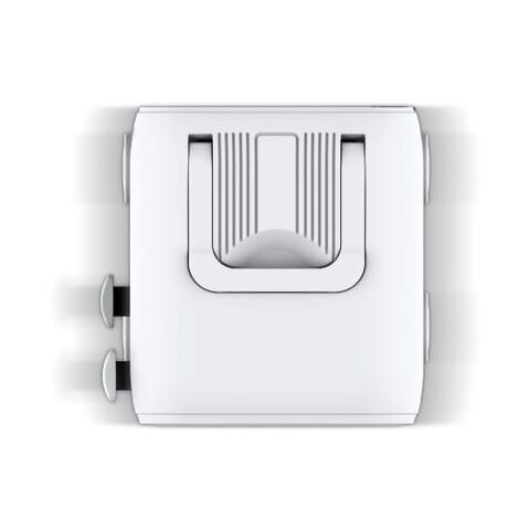 Xoopar Luggie GaN Weltreise-Adapter-Trolley Weiss | 1-farbiger Tampondruck | Vorderseite | 25 mm x 10 mm