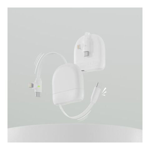 Xoopar ICE-R Einziehbares USB-C- und Lightning-Kabel 60 W 1 Meter Weiss | ohne Werbeanbringung | Nicht verfügbar | Nicht verfügbar