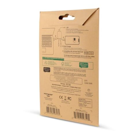 3192 | Xoopar Octopus Gamma 2 Bio Charging cable with 3.000mAh Powerbank regenbogenfarben | ohne Werbeanbringung | Nicht verfügbar | Nicht verfügbar | Nicht verfügbar