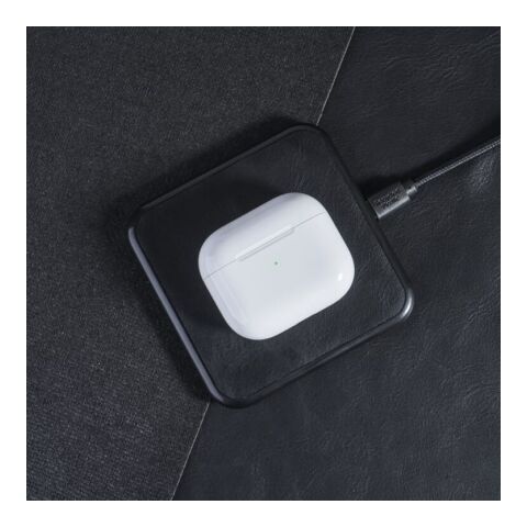 2259 | Xoopar Iné Wireless Fast Charger - Recycled Leather 15W Schwarz