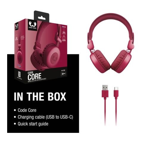 3HP1000 I Fresh 'n Rebel Code Core-Wireless on-ear Headphone Rot Weiß | ohne Werbeanbringung | Nicht verfügbar | Nicht verfügbar