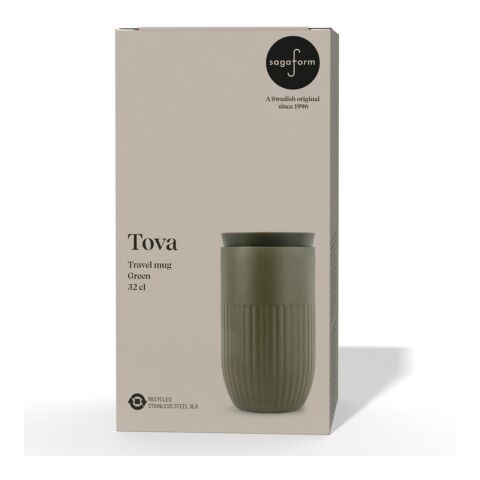 Sagaform Tova isolierter Becher, 320ml auslaufsicher und spülmaschinenfest Dried Green | ohne Werbeanbringung | Nicht verfügbar | Nicht verfügbar