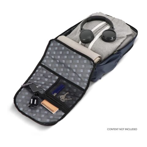 InSideOut Rucksack Carry Pack Dunkelblau | 1-farbiger Transferdruck | Fach | 120 mm x 90 mm