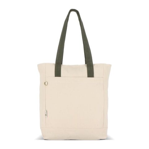 InSideOut Reuuz Canvas Tragetasche 33 x 42 x 10 cm Ecru-Olivgrün | ohne Werbeanbringung | Nicht verfügbar | Nicht verfügbar