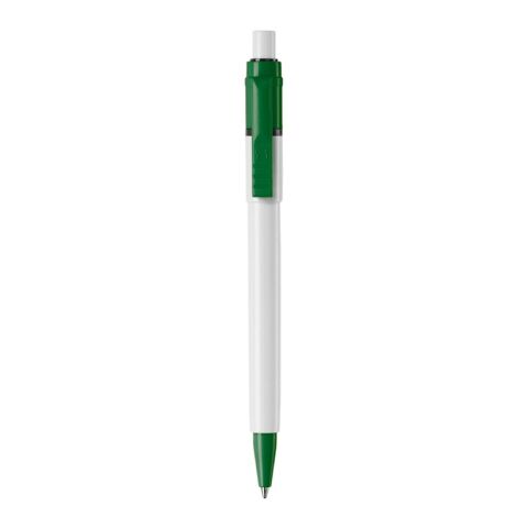Kugelschreiber Baron Colour Hardcolour Weiss-Grün | 1-farbiger Siebdruck | 180° vom Clip | 45 mm x 25 mm | Nicht verfügbar