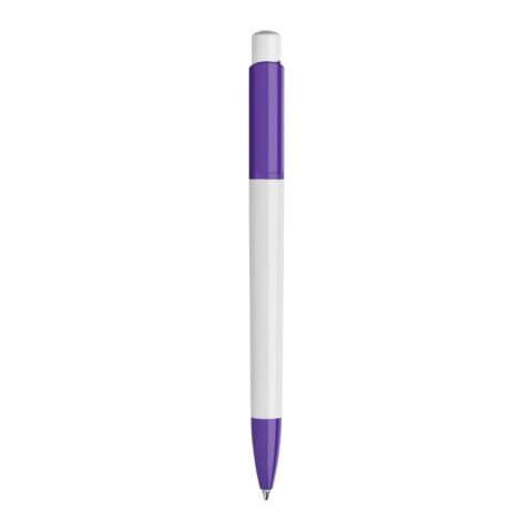 Kugelschreiber Kamal hardcolour Weiss-Transparent Violett | 1-farbiger Siebdruck | 90° vom Clip | 45 mm x 25 mm | Nicht verfügbar