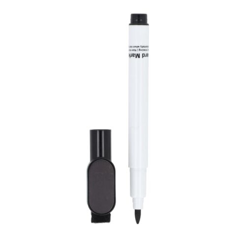 Whiteboard-Marker mit Magnet und Wischer Schwarz