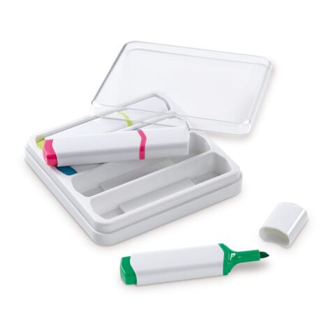 Textmarkter Set 4St. regenbogenfarben | 1-farbiger Tampondruck | Textmarker rosa seite 2 | 40 mm x 10 mm | Nicht verfügbar