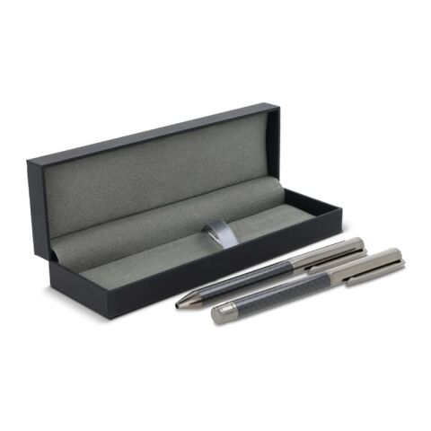 Metallstift und Rollerball-Stift im Set in Geschenkbox Gewehrmetall dunkel-Gewehrmetall dunkel | ohne Werbeanbringung | Nicht verfügbar | Nicht verfügbar | Nicht verfügbar