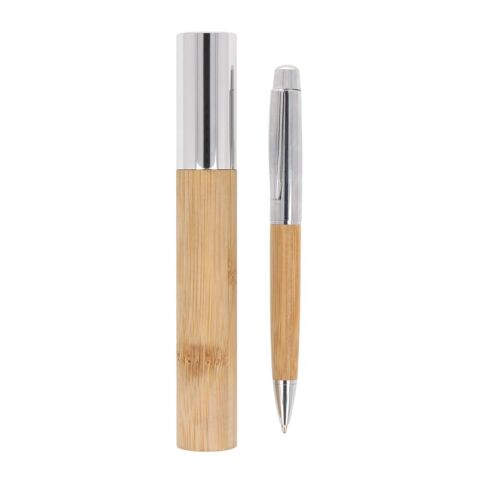 Metallkugelschreiber Bambus im Köcher Natur | ohne Werbeanbringung | Nicht verfügbar | Nicht verfügbar | Nicht verfügbar
