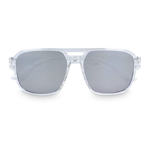 Elin Sonnenbrille UV400 Silber-Silber | 1-farbiger Tampondruck | 1 cm vom rechten Scharnier | 55 mm x 6 mm