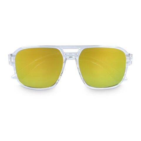 Elin Sonnenbrille UV400 Orange-Orange | 1-farbiger Tampondruck | 1 cm vom rechten Scharnier | 55 mm x 6 mm