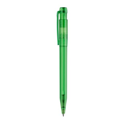 Kugelschreiber Pier Clear Transparent Grün-Grün | 1-farbiger Siebdruck | 180° vom Clip | 45 mm x 25 mm | Nicht verfügbar