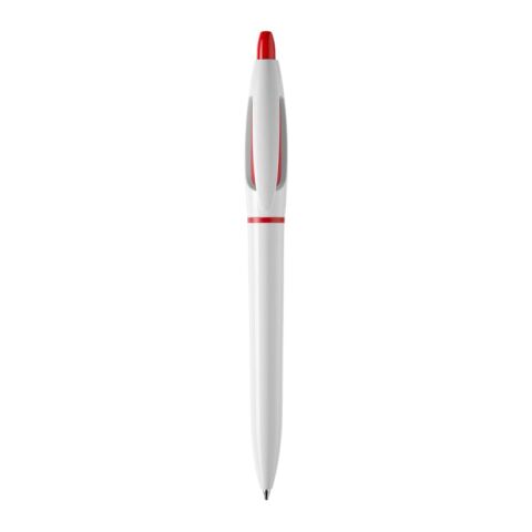 Kugelschreiber S! hardcolour Weiss-Rot Weiß | 1-farbiger Tampondruck | Clip | 30 mm x 5 mm | Nicht verfügbar