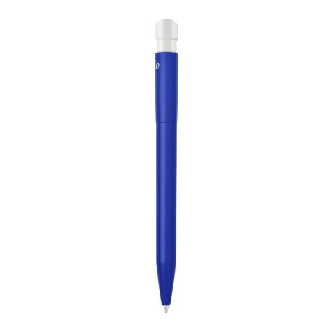 Kugelschreiber S45 Bio hardcolour Dunkelblau-Weiss | 1-farbiger Siebdruck | 90° vom Clip | 45 mm x 25 mm | Nicht verfügbar