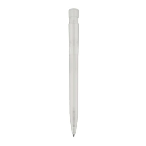 Kugelschreiber S45 R-PET Transparent Weiss-Weiss | 1-farbiger Siebdruck | 270° vom Clip | 45 mm x 25 mm | Nicht verfügbar