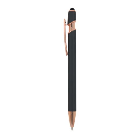 Kugelschreiber Paris Deluxe Metall gummiert Grau | Gravur | 270° vom Clip | 87 mm x 8 mm | Nicht verfügbar